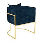 InteriorBox 3D dark blue armchair