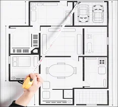 A house plan blueprint