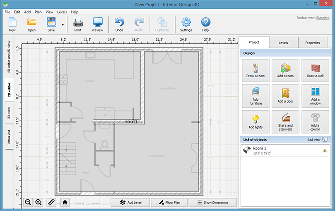 Import your current floor plan to the software