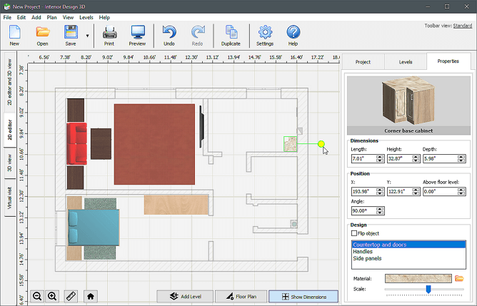 Start from scratch or import your floor plan